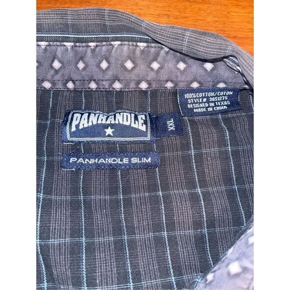 Panhandle Long Sleeve Blue Stripe Casual Shirt Men's XXL - Picture 6 of 6